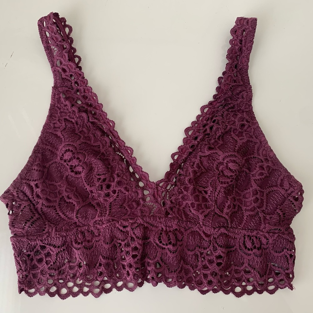 Aerie Maroon Lace Bralette